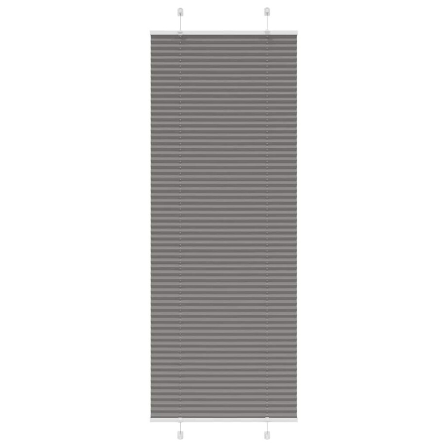 vidaXL Plissé rolgordijn 75x200 cm stofbreedte 74,4 cm antraciet afbeelding 1