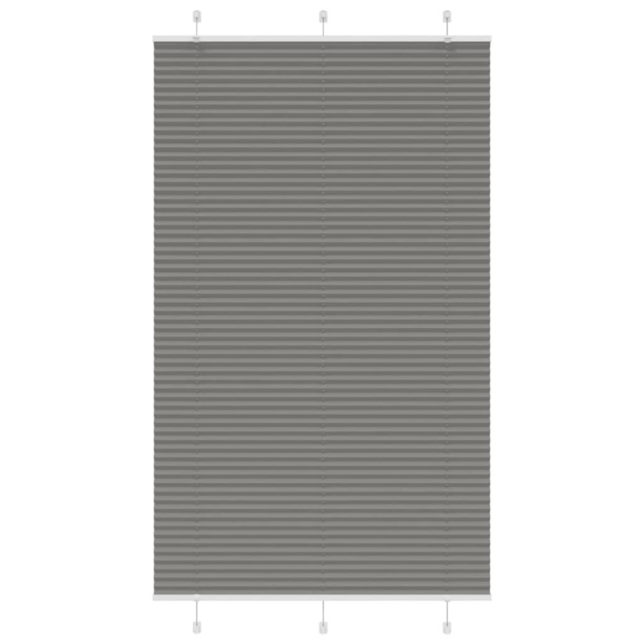 vidaXL Plissé rolgordijn 120x200 cm stofbreedte 119,4 cm antraciet afbeelding 1