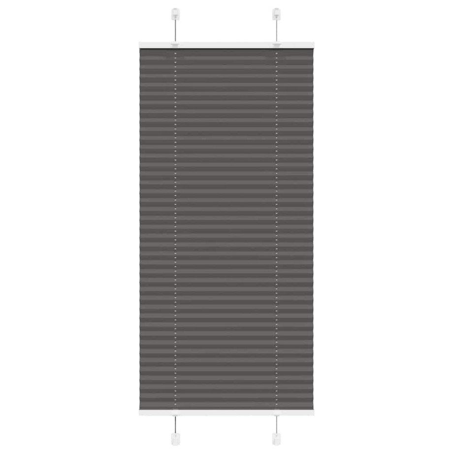 vidaXL Plissé rolgordijn 55x100 cm stofbreedte 54,4 cm polyester zwart afbeelding 1