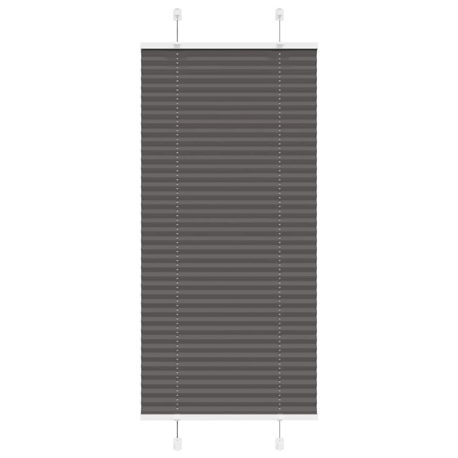 vidaXL Plissé rolgordijn 65x100 cm stofbreedte 64,4 cm polyester zwart afbeelding 1