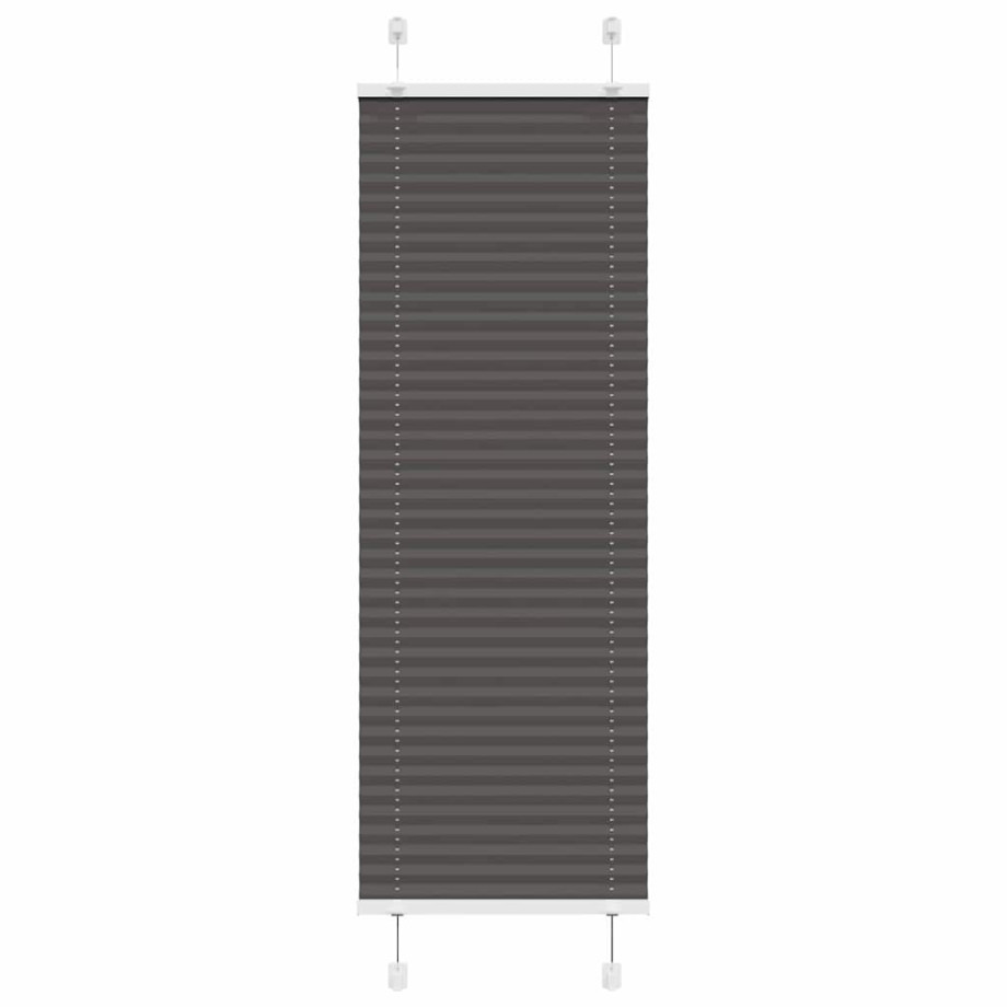 vidaXL Plissé rolgordijn 45x150 cm stofbreedte 44,4 cm polyester zwart afbeelding 1