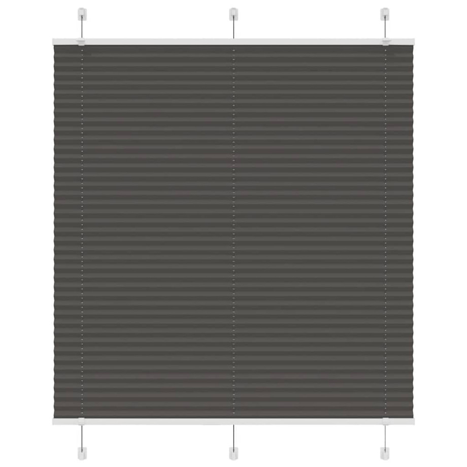 vidaXL Plissé rolgordijn 120x150cm stofbreedte 119,4cm polyester zwart afbeelding 1