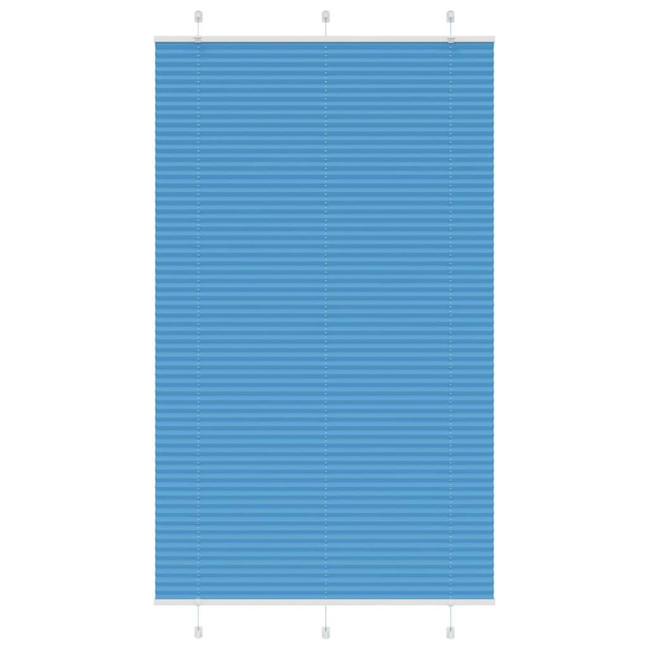 vidaXL Plissé rolgordijn 115x200cm stofbreedte 114,4cm polyester blauw afbeelding 1