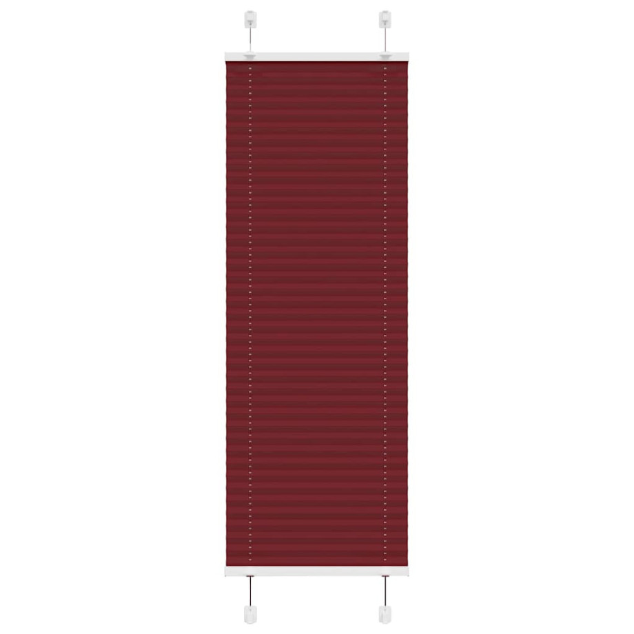 vidaXL Plissé rolgordijn 45x100 cm stofbreedte 44,4 cm bordeauxrood afbeelding 1