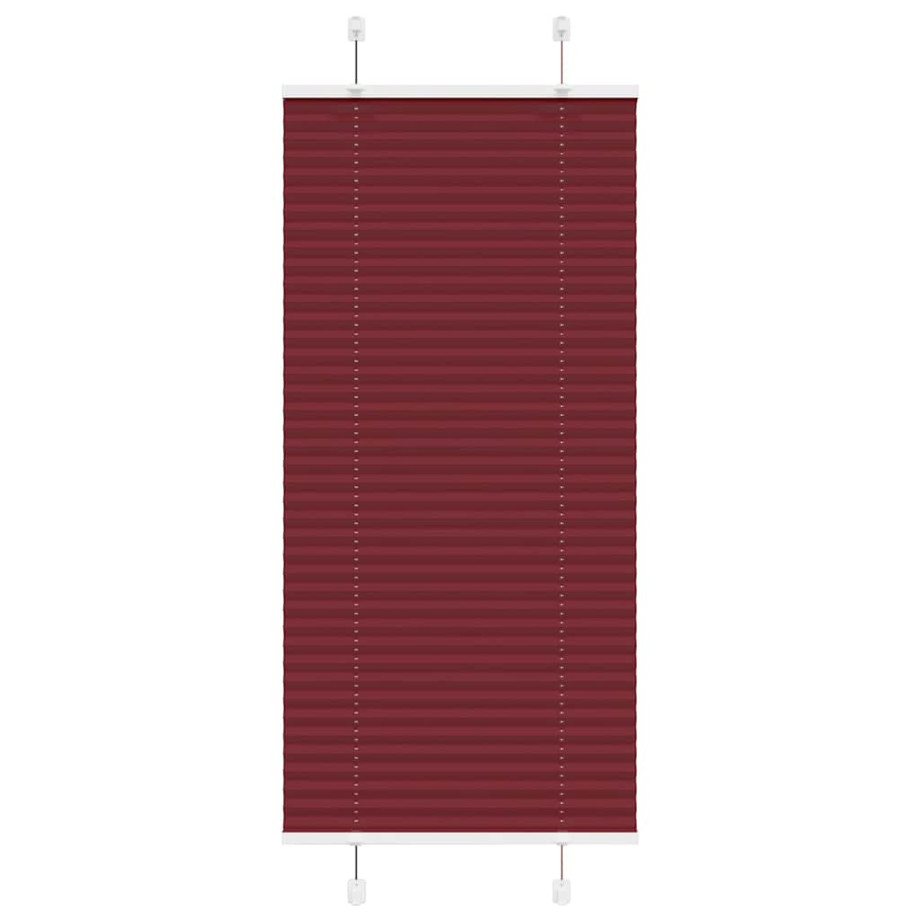 vidaXL Plissé rolgordijn 55x100 cm stofbreedte 54,4 cm bordeauxrood afbeelding 1