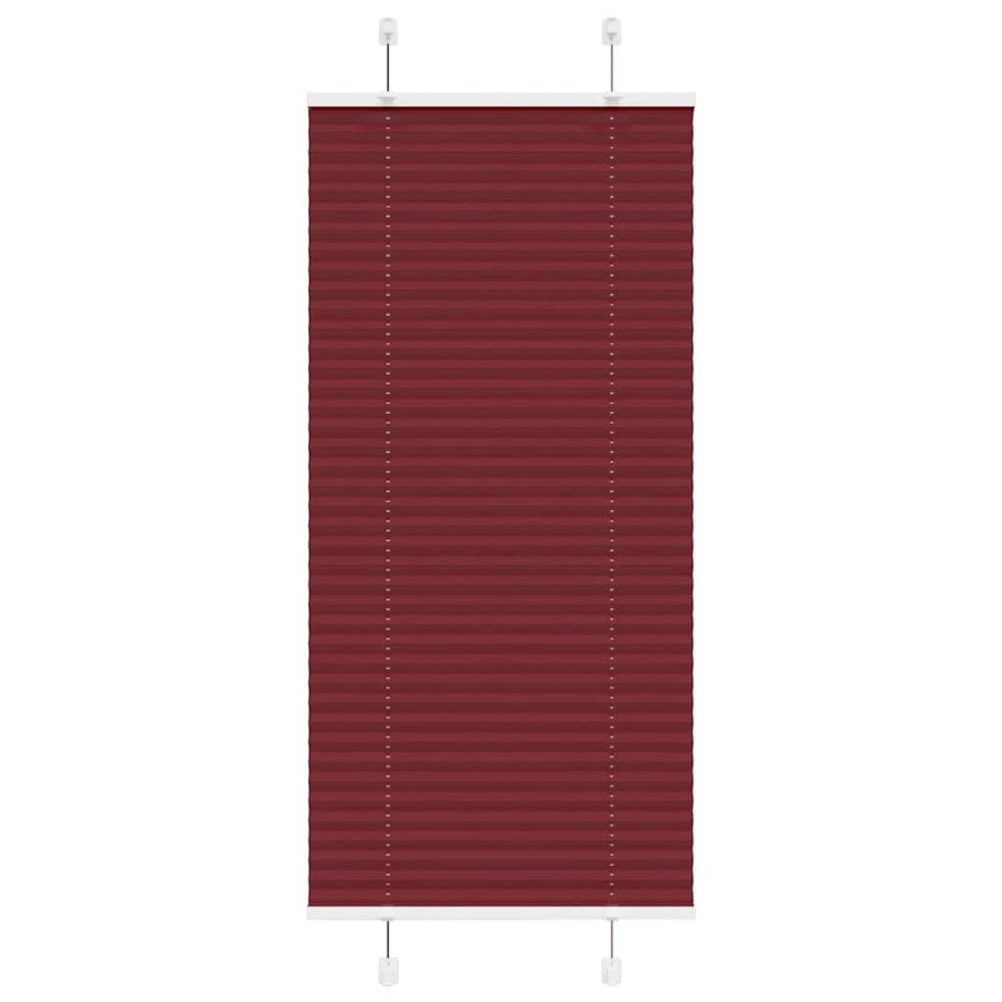 vidaXL Plissé rolgordijn 60x100 cm stofbreedte 59,4 cm bordeauxrood afbeelding 1