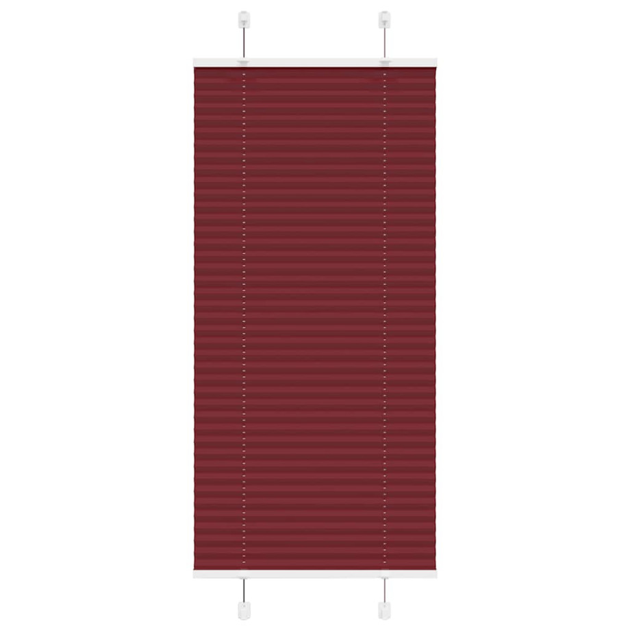 vidaXL Plissé rolgordijn 65x100 cm stofbreedte 64,4 cm bordeauxrood afbeelding 1