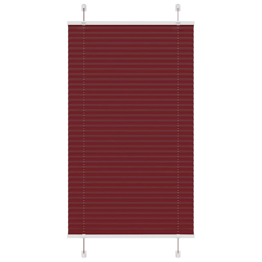 vidaXL Plissé rolgordijn 70x100 cm stofbreedte 69,4 cm bordeauxrood afbeelding 1