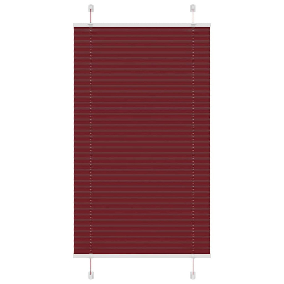 vidaXL Plissé rolgordijn 80x100 cm stofbreedte 79,4 cm bordeauxrood afbeelding 1