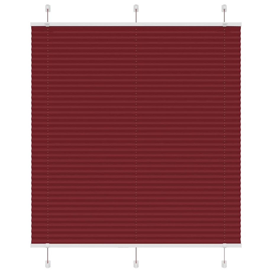 vidaXL Plissé rolgordijn 120x100cm stofbreedte 119,4cm bordeauxrood afbeelding 1