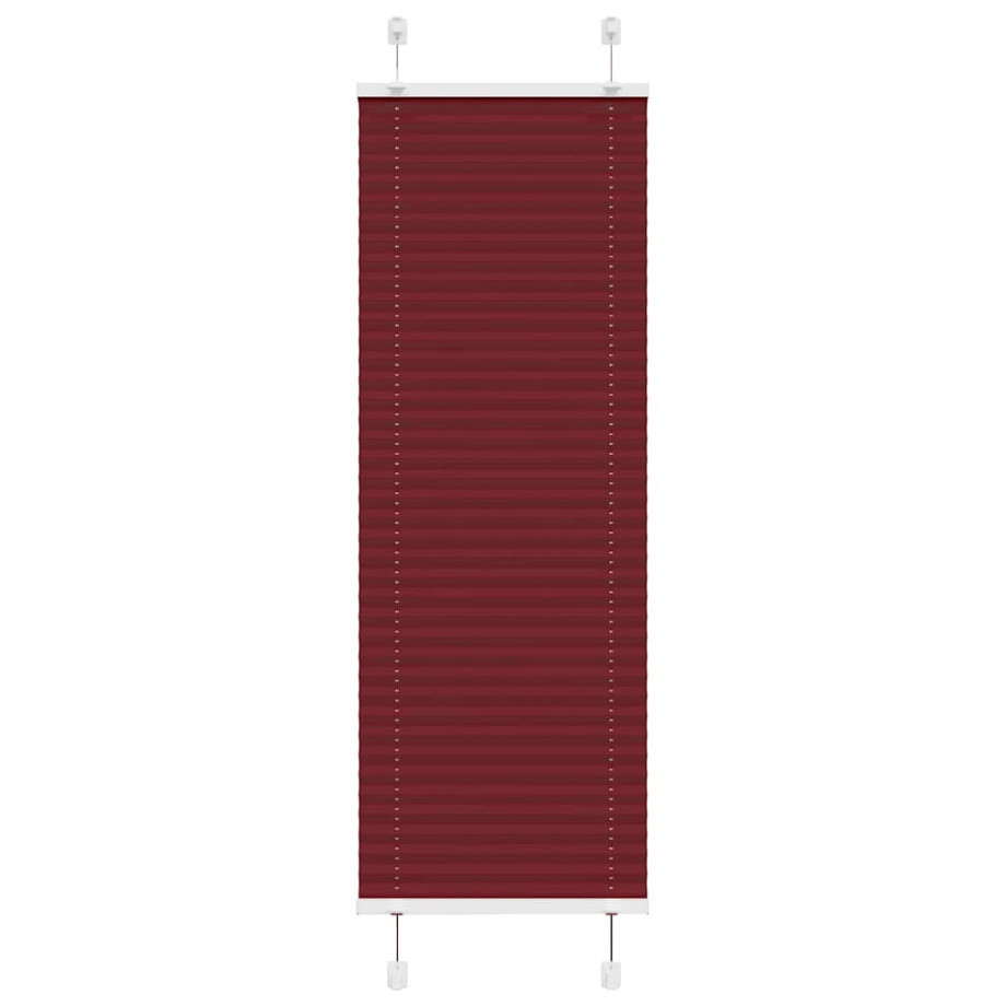 vidaXL Plissé rolgordijn 45x150 cm stofbreedte 44,4 cm bordeauxrood afbeelding 1