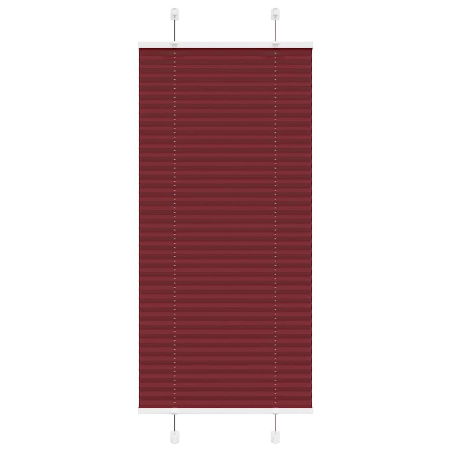 vidaXL Plissé rolgordijn 55x150 cm stofbreedte 54,4 cm bordeauxrood afbeelding 1