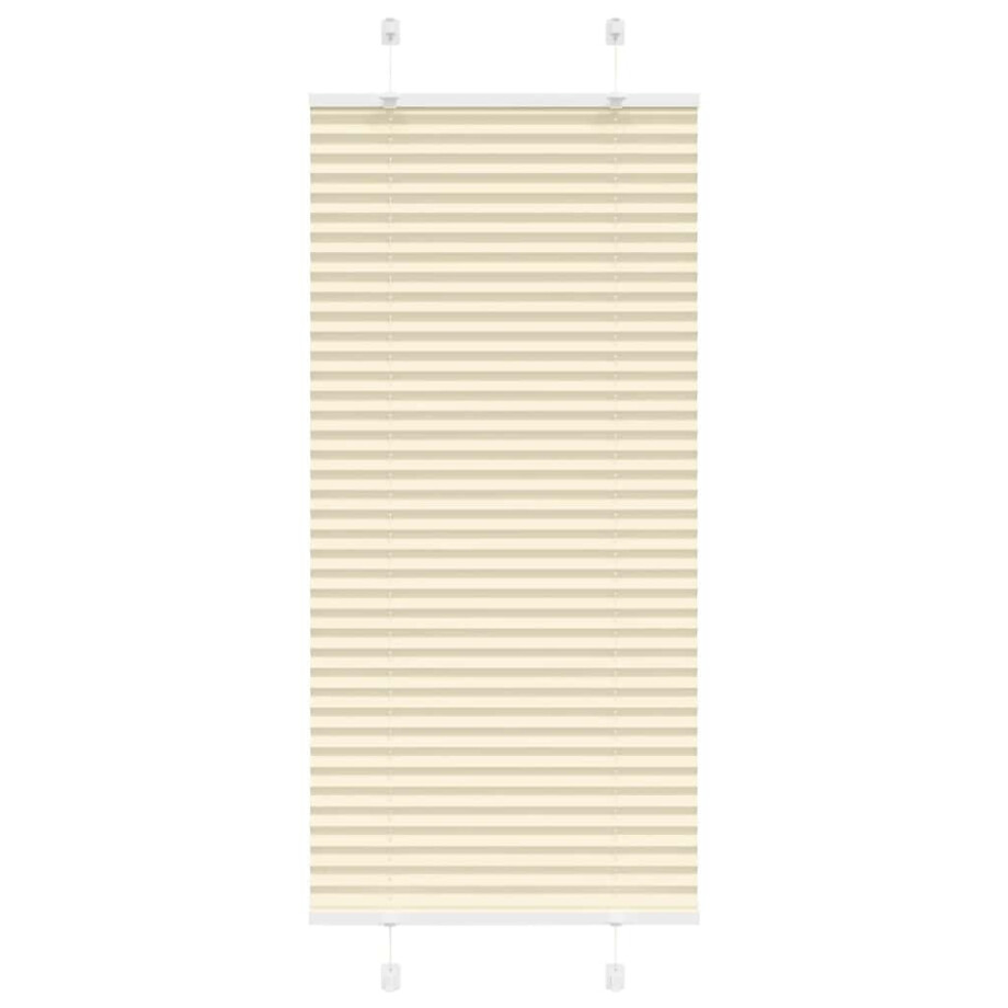 vidaXL Plissé rolgordijn 55x100 cm stofbreedte 54,4 cm polyester crème afbeelding 1