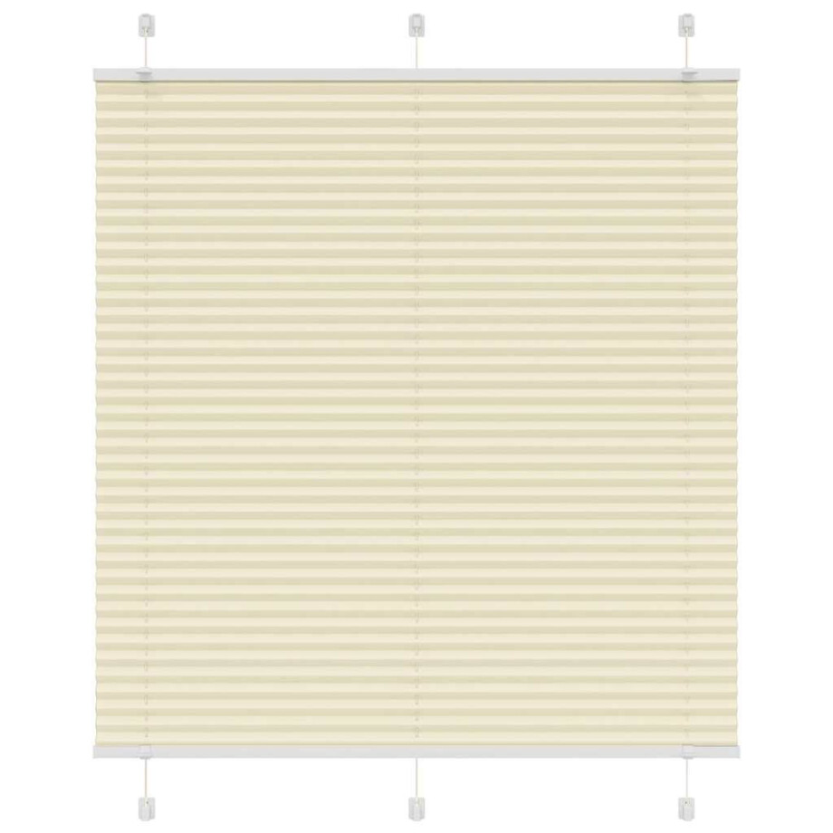 vidaXL Plissé rolgordijn 120x150cm stofbreedte 119,4cm polyester crème afbeelding 1