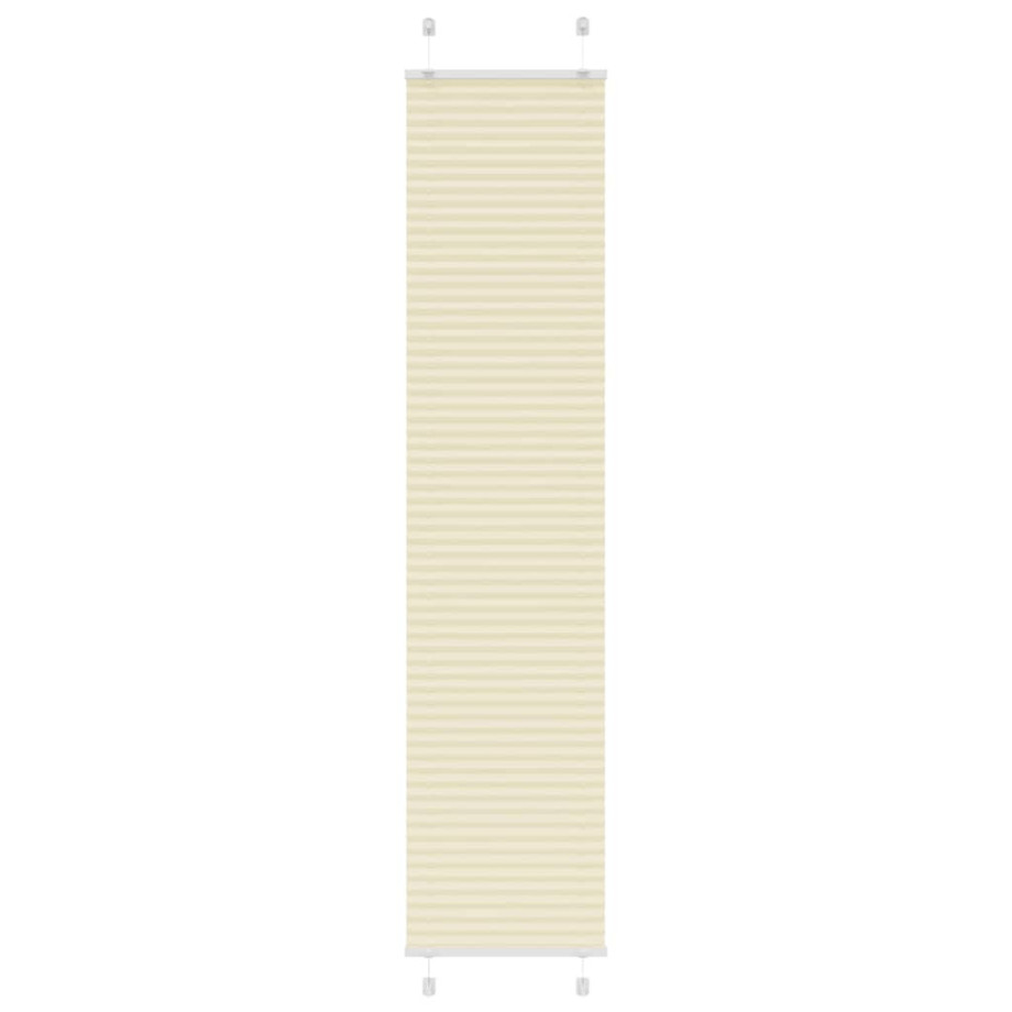 vidaXL Plissé rolgordijn 40x200 cm stofbreedte 39,4 cm polyester crème afbeelding 1