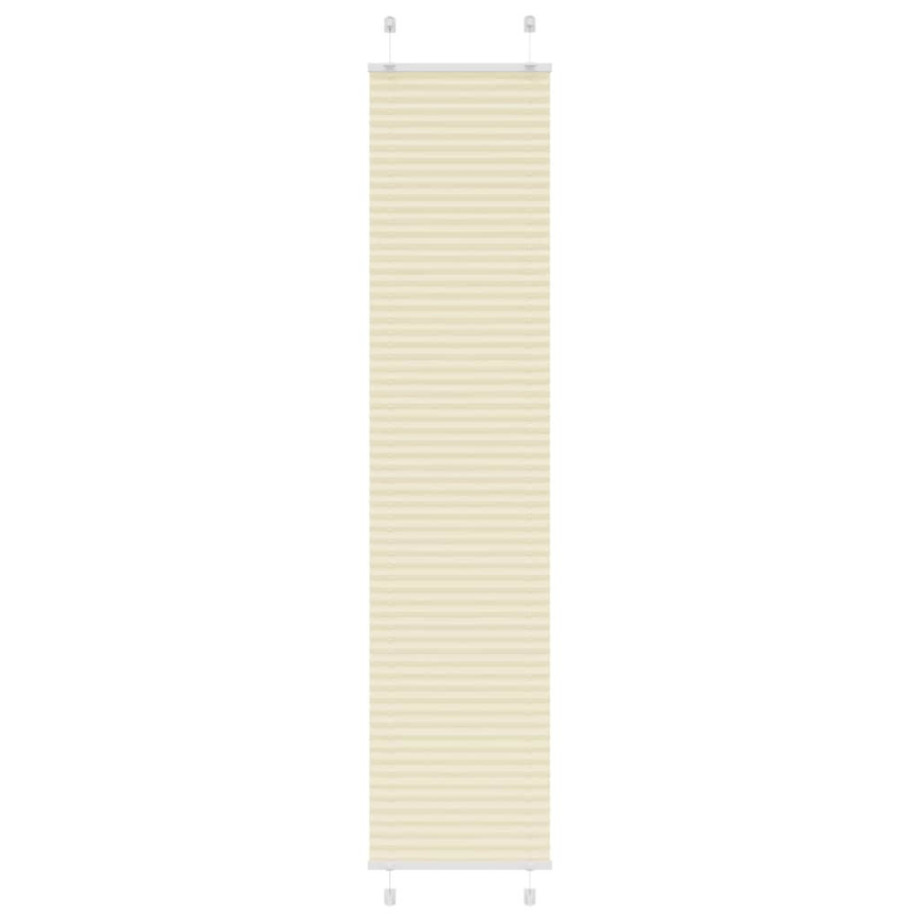 vidaXL Plissé rolgordijn 50x200 cm stofbreedte 49,4 cm polyester crème afbeelding 1