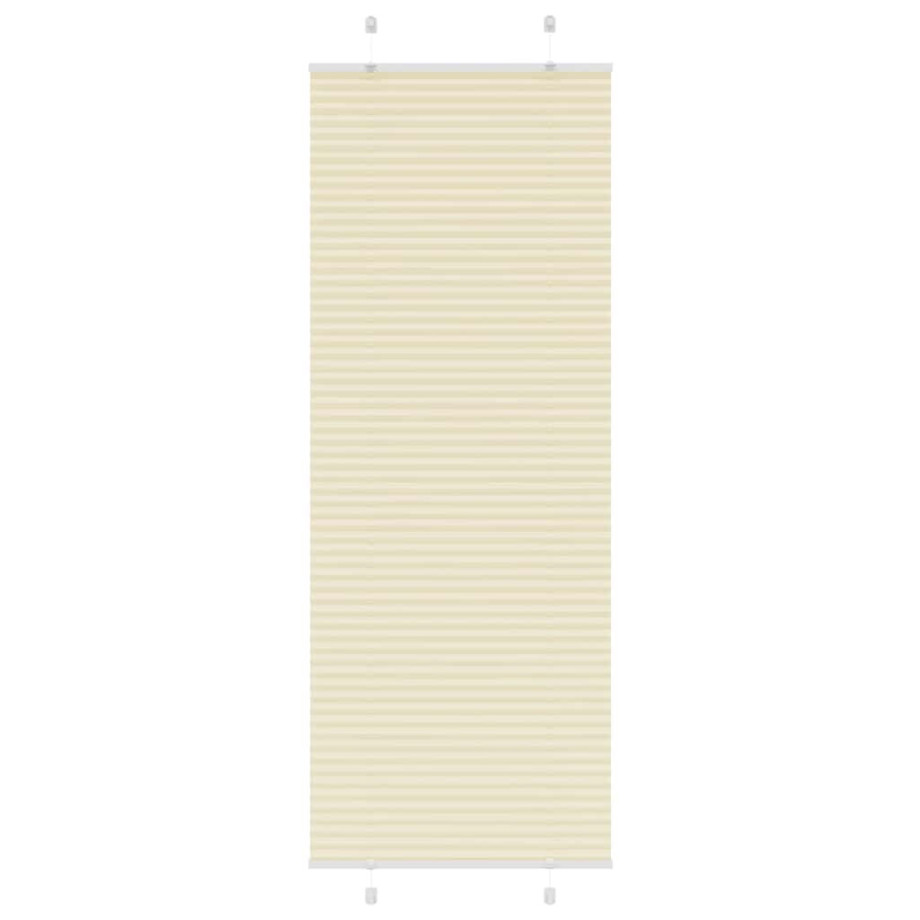 vidaXL Plissé rolgordijn 70x200 cm stofbreedte 69,4 cm polyester crème afbeelding 1