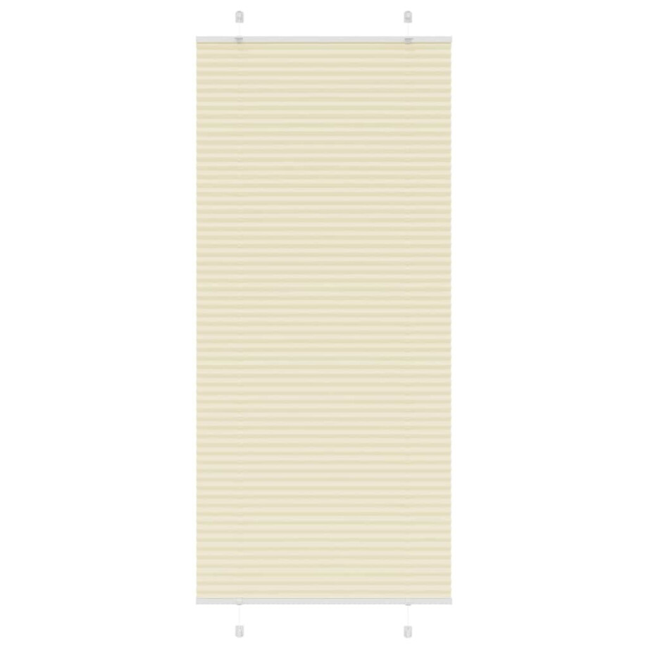 vidaXL Plissé rolgordijn 95x200 cm stofbreedte 94,4 cm polyester crème vidaXL Plissé rolgordijn 95x200 cm stofbreedte 94,4 cm polyester crème afbeelding 1