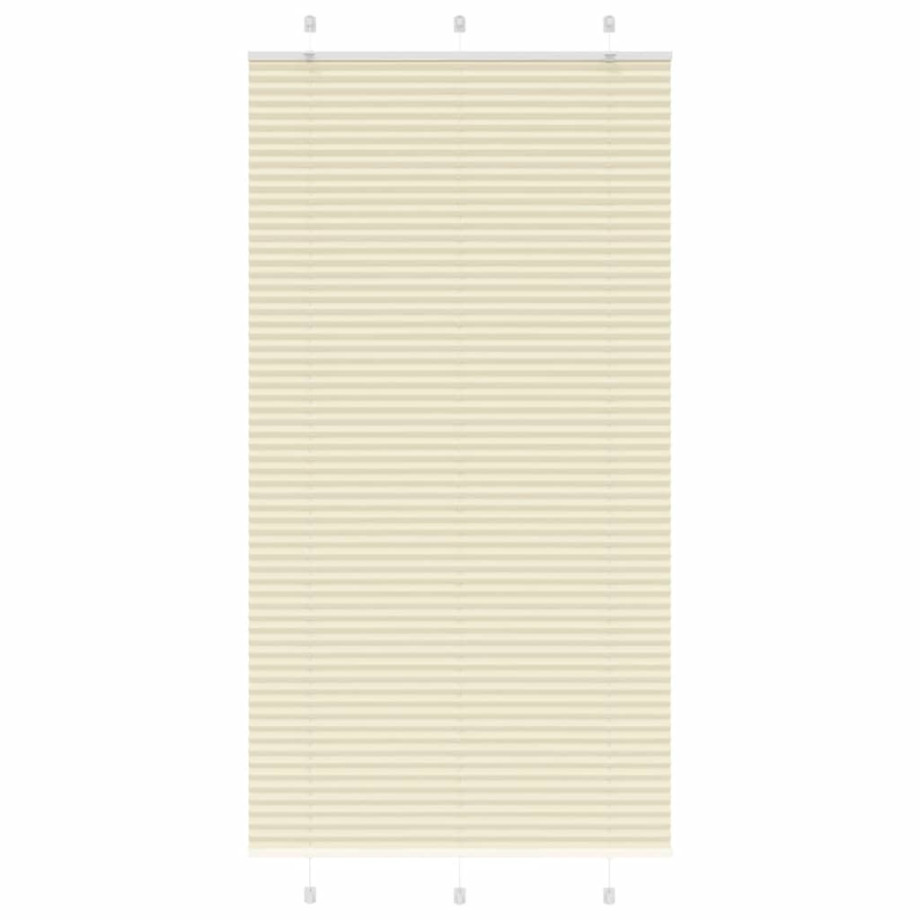 vidaXL Plissé rolgordijn 100x200 cm stofbreedte 99,4cm polyester crème afbeelding 1