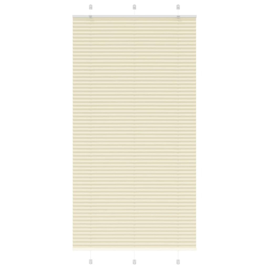 vidaXL Plissé rolgordijn 105x200cm stofbreedte 104,4cm polyester crème vidaXL Plissé rolgordijn 105x200cm stofbreedte 104,4cm polyester crème afbeelding 1