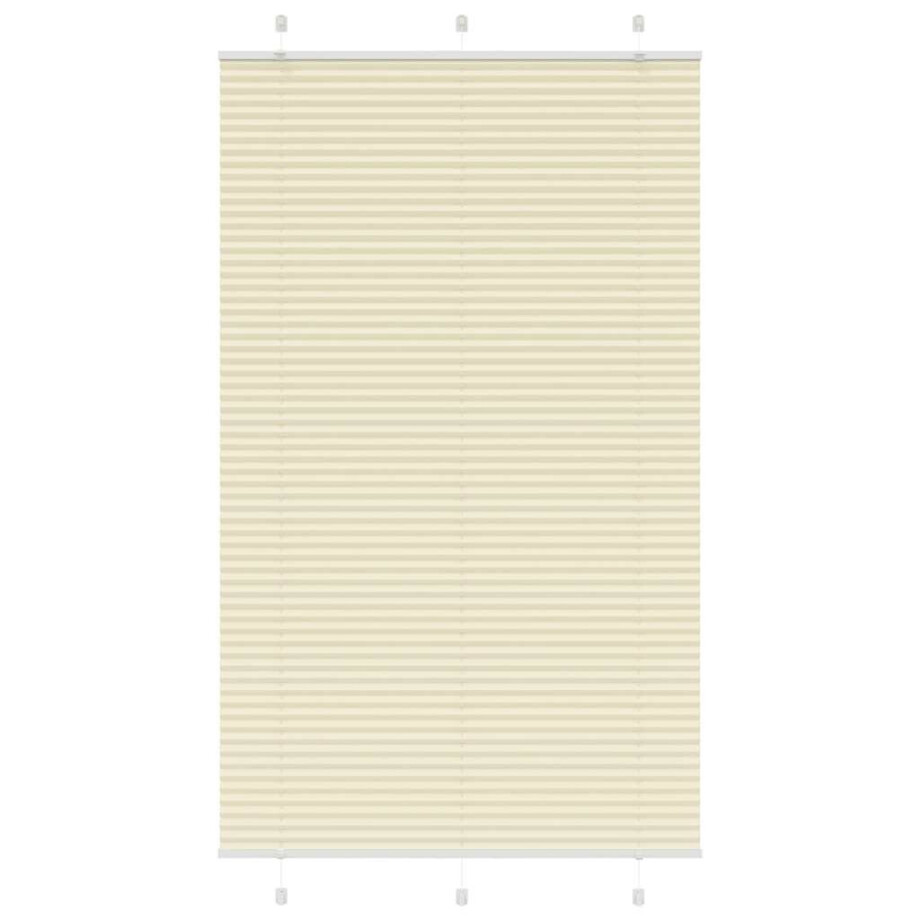 vidaXL Plissé rolgordijn 110x200cm stofbreedte 109,4cm polyester crème vidaXL Plissé rolgordijn 110x200cm stofbreedte 109,4cm polyester crème afbeelding 1