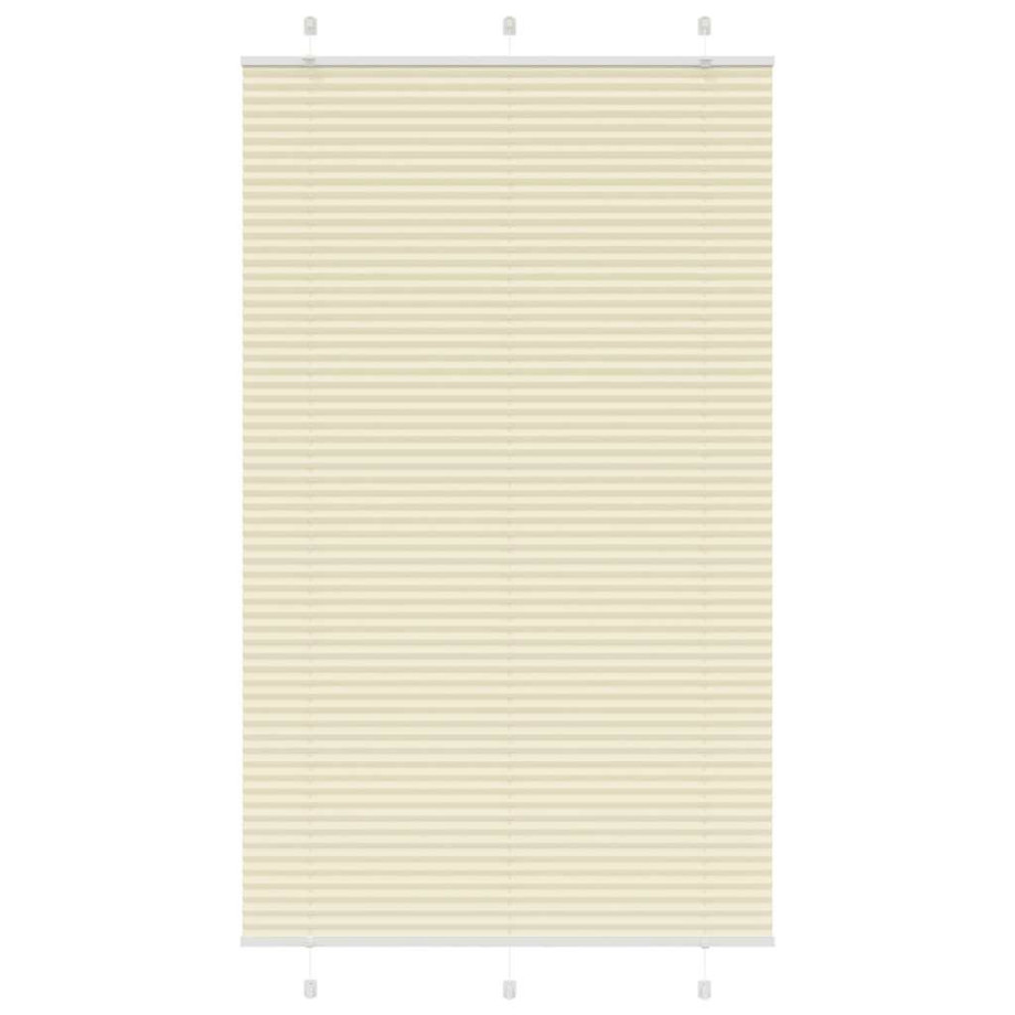 vidaXL Plissé rolgordijn 110x200cm stofbreedte 109,4cm polyester crème afbeelding 1