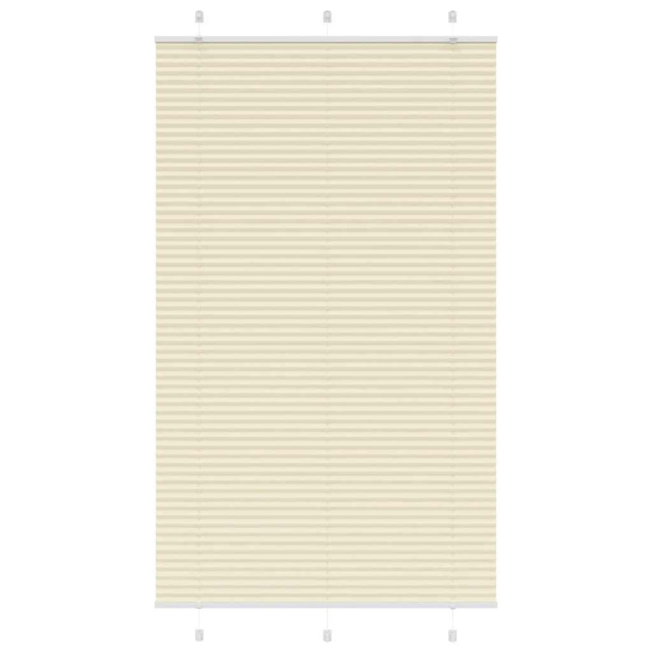 vidaXL Plissé rolgordijn 120x200cm stofbreedte 119,4cm polyester crème afbeelding 1