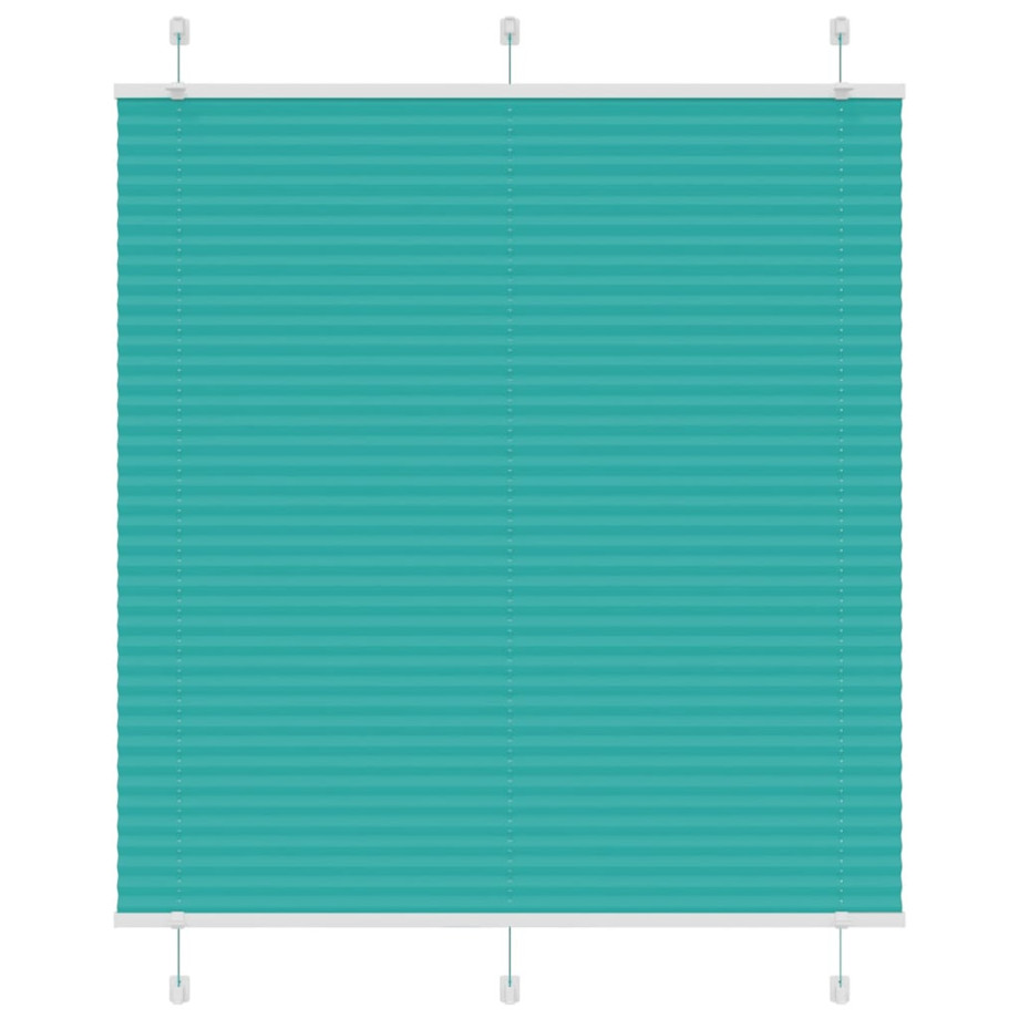 vidaXL Plissé rolgordijn 120x100cm stofbreedte 119,4cm petrol groen afbeelding 1