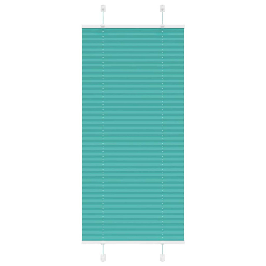 vidaXL Plissé rolgordijn 60x150 cm stofbreedte 59,4 cm petrol groen afbeelding 1