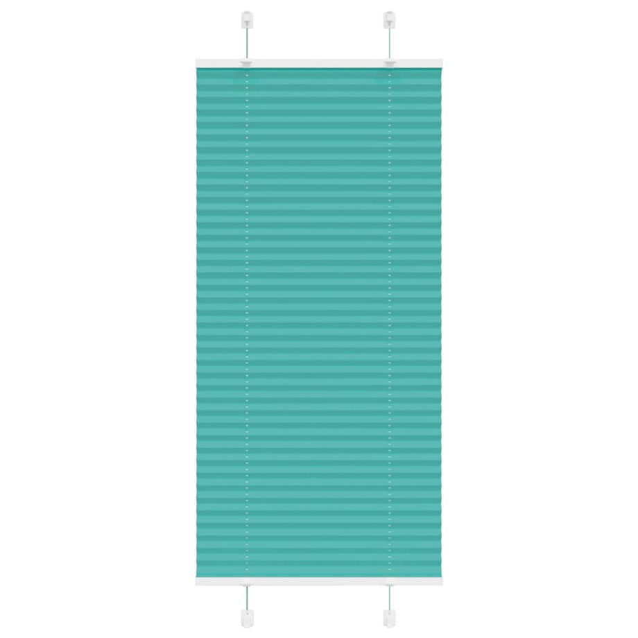 vidaXL Plissé rolgordijn 65x150 cm stofbreedte 64,4 cm petrol groen afbeelding 1