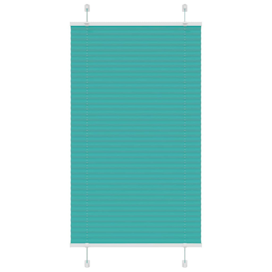 vidaXL Plissé rolgordijn 70x150 cm stofbreedte 69,4 cm petrol groen afbeelding 1