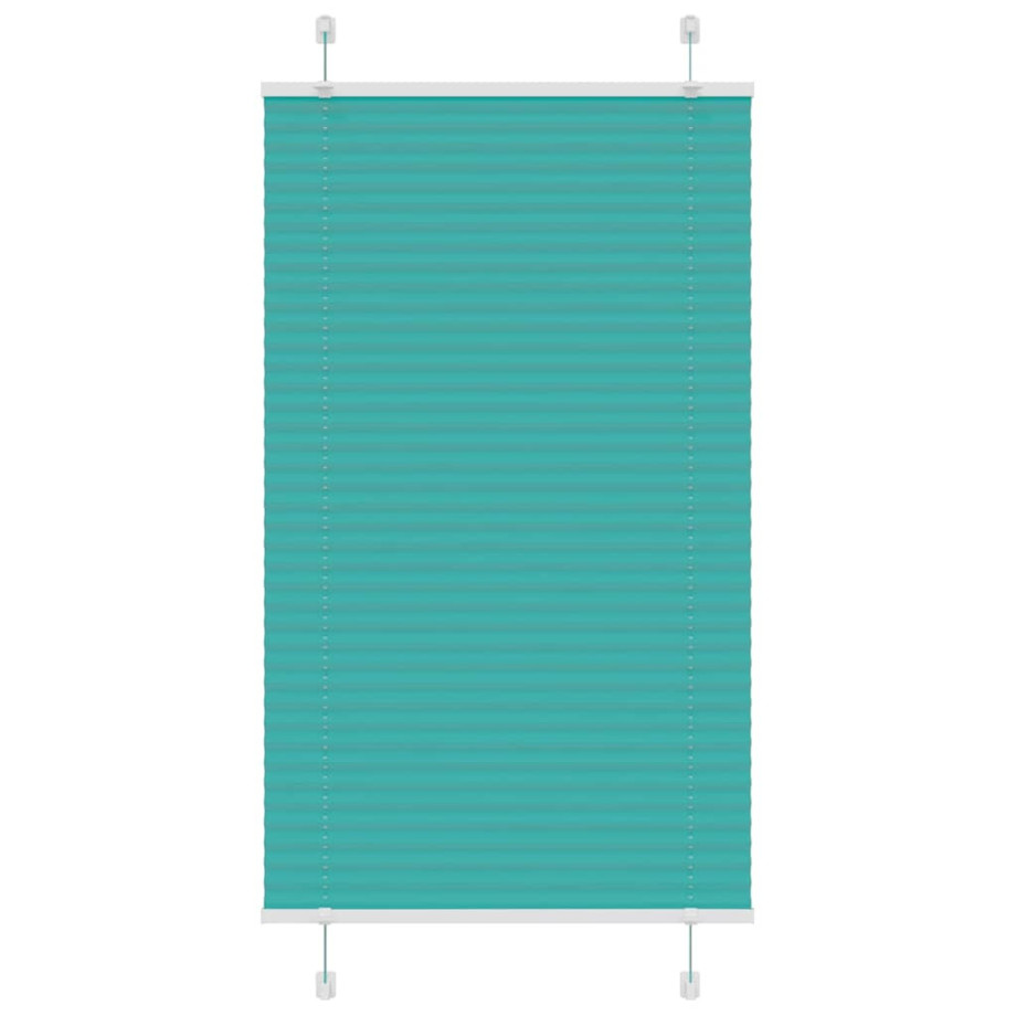 vidaXL Plissé rolgordijn 75x150 cm stofbreedte 74,4 cm petrol groen afbeelding 1