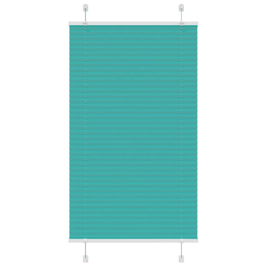 vidaXL Plissé rolgordijn 80x150 cm stofbreedte 79,4 cm petrol groen afbeelding 1