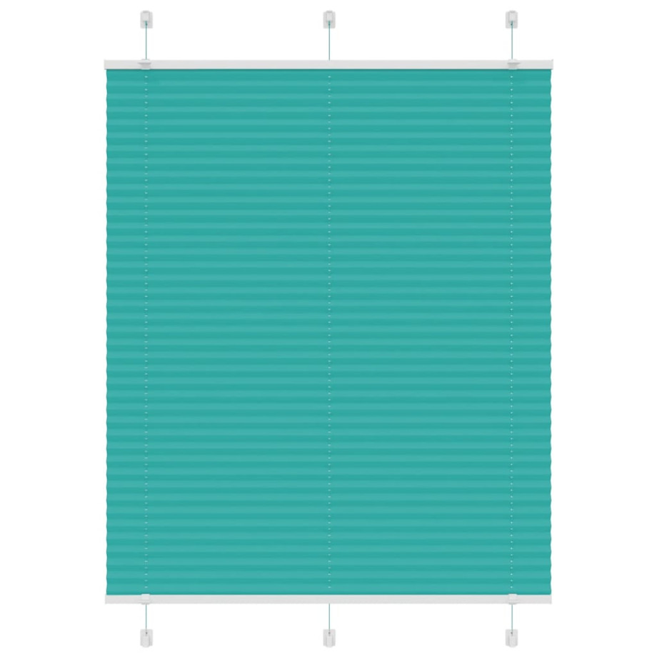 vidaXL Plissé rolgordijn 110x150cm stofbreedte 109,4cm petrol groen afbeelding 1