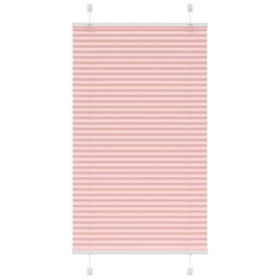 vidaXL Plissé rolgordijn 70x100 cm stofbreedte 69,4 cm polyester roze afbeelding 1