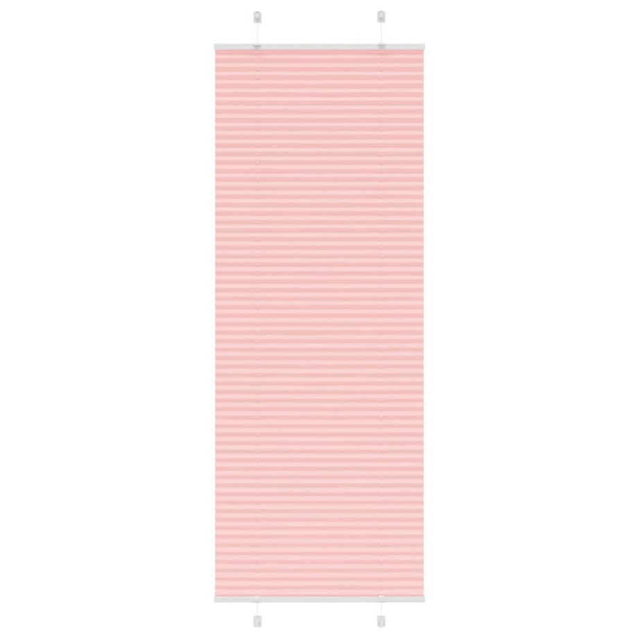 vidaXL Plissé rolgordijn 80x200 cm stofbreedte 79,4 cm polyester roze afbeelding 1