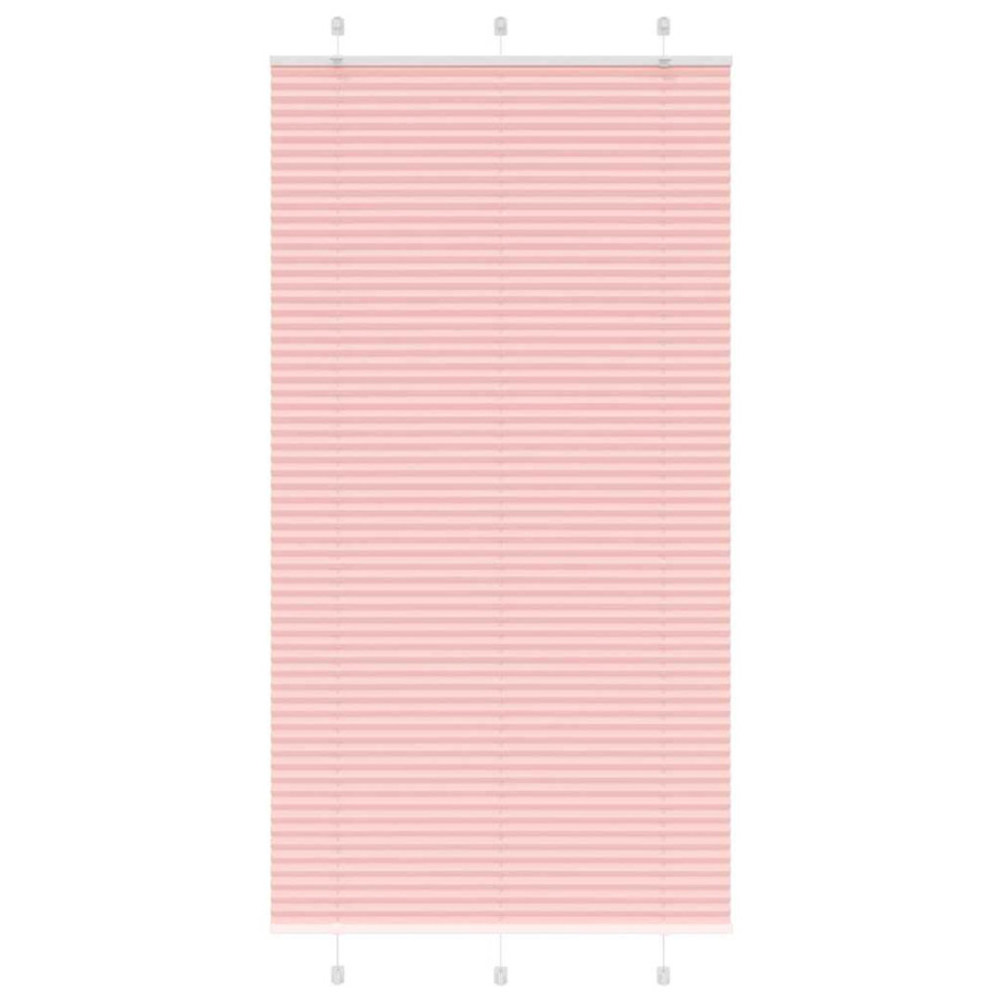 vidaXL Plissé rolgordijn 105x200cm stofbreedte 104,4cm polyester roze afbeelding 1