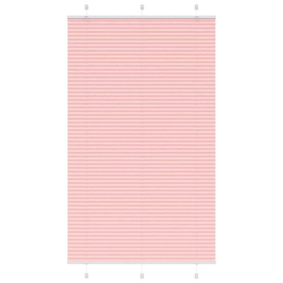 vidaXL Plissé rolgordijn 115x200cm stofbreedte 114,4cm polyester roze afbeelding 1