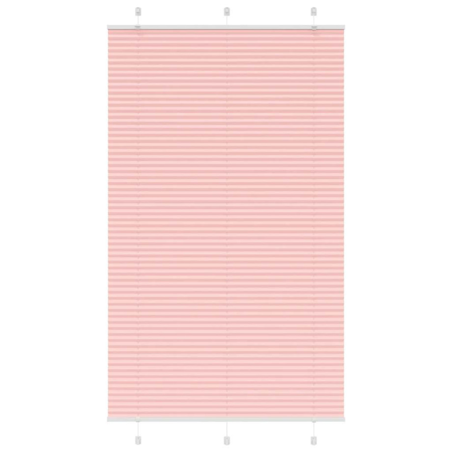 vidaXL Plissé rolgordijn 120x200cm stofbreedte 119,4cm polyester roze afbeelding 1