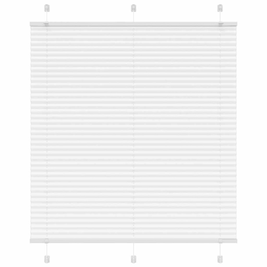 vidaXL Plissé rolgordijn 115x150 cm stofbreedte 114,4cm polyester wit afbeelding 1