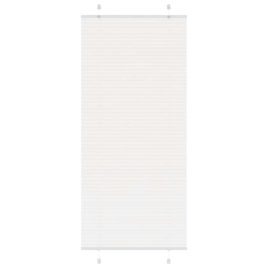 vidaXL Plissé rolgordijn 85x200 cm stofbreedte 84,4 cm polyester wit afbeelding 1