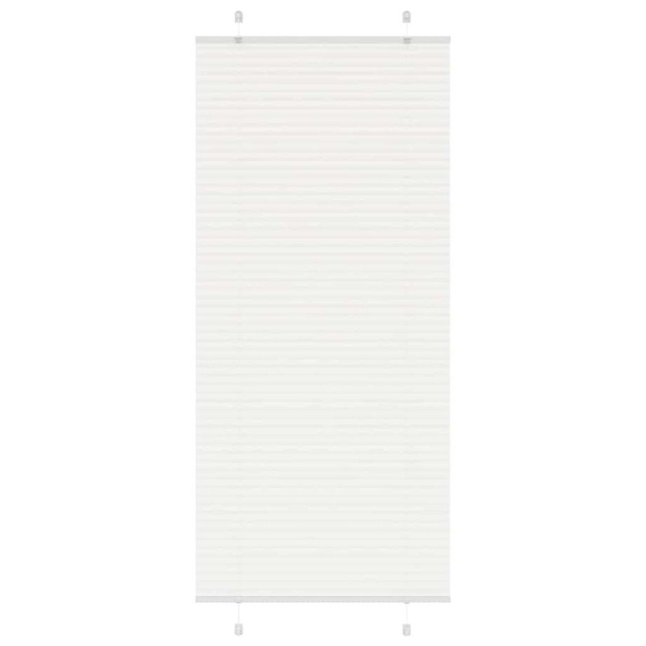 vidaXL Plissé rolgordijn 90x200 cm stofbreedte 89,4 cm polyester wit afbeelding 1