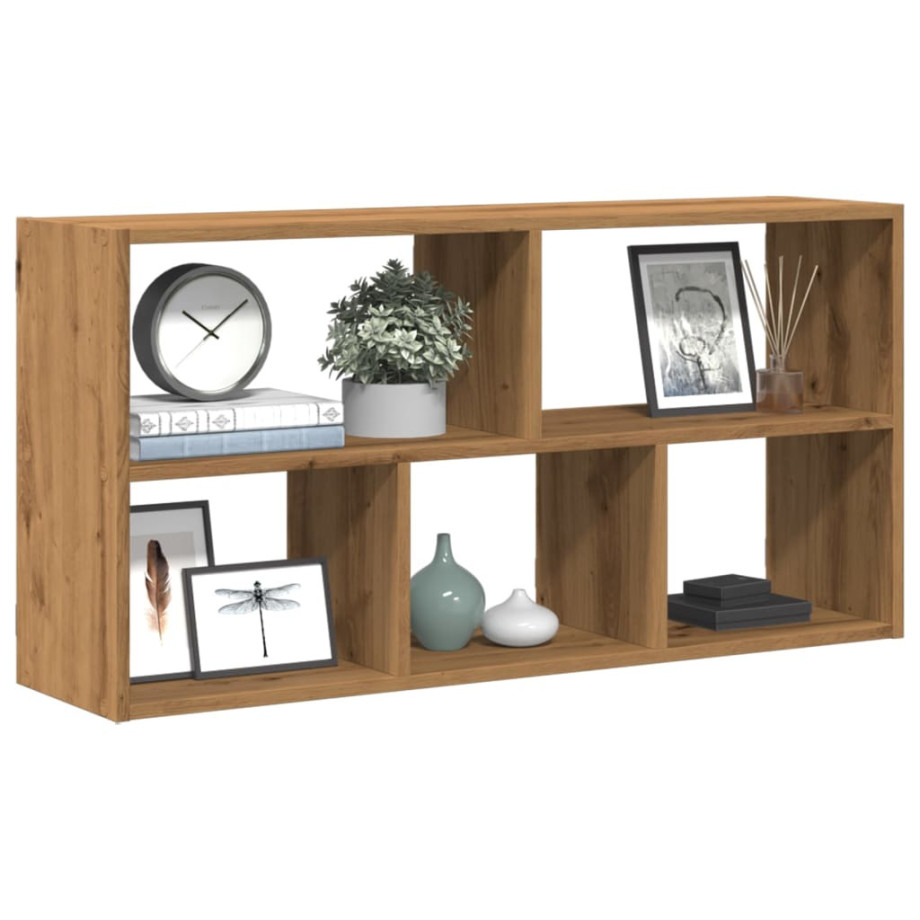 vidaXL Wandschap 100x25x50 cm bewerkt hout artisanaal eikenkleurig vidaXL Wandschap 100x25x50 cm bewerkt hout artisanaal eikenkleurig afbeelding 1