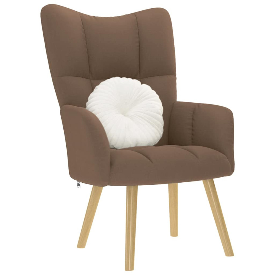 vidaXL Relaxstoel stof bruin vidaXL Relaxstoel stof bruin afbeelding 1