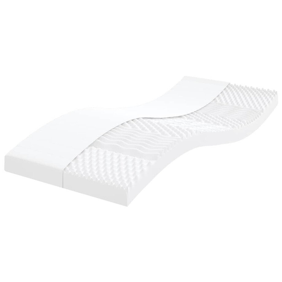 vidaXL Schuimmatras 7 zones hardheid 20 ILD 90x210 cm wit vidaXL Schuimmatras 7 zones hardheid 20 ILD 90x210 cm wit afbeelding 1