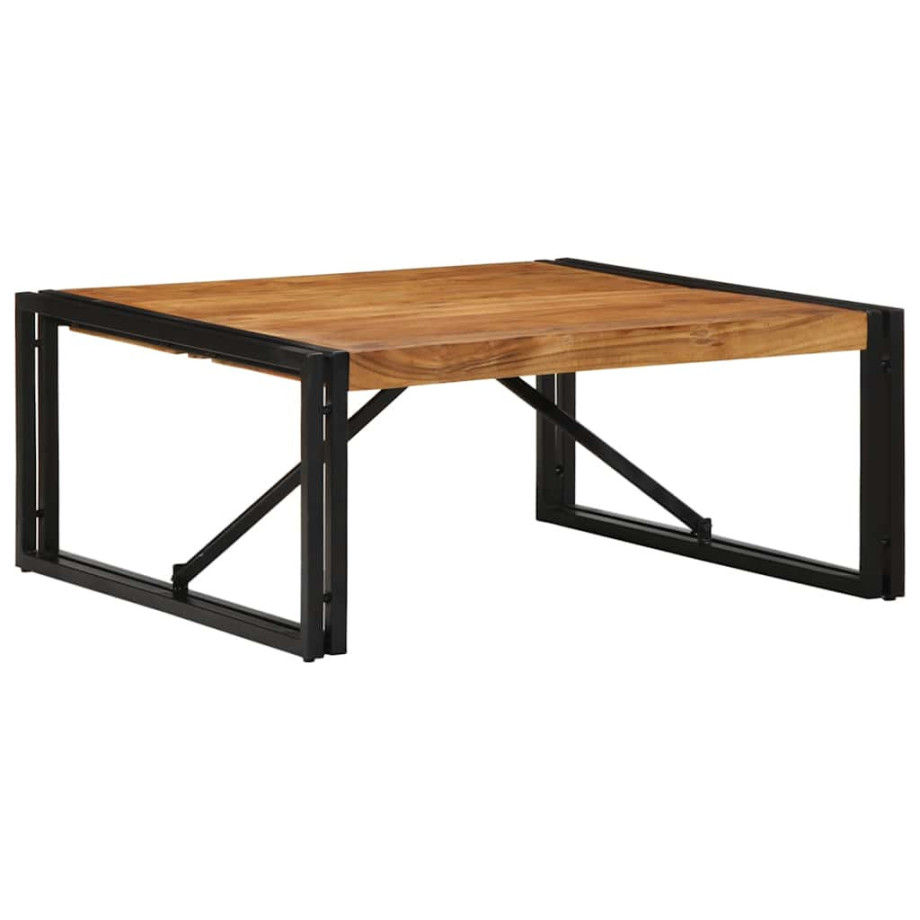 vidaXL Salontafel 80x80x35 cm massief acaciahout afbeelding 1