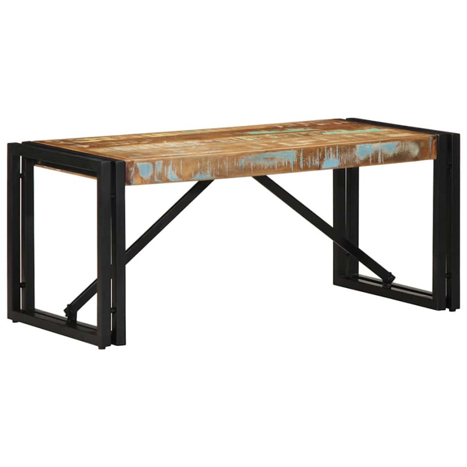 vidaXL Salontafel 80x40x35 cm massief gerecycled hout meerkleurig afbeelding 1