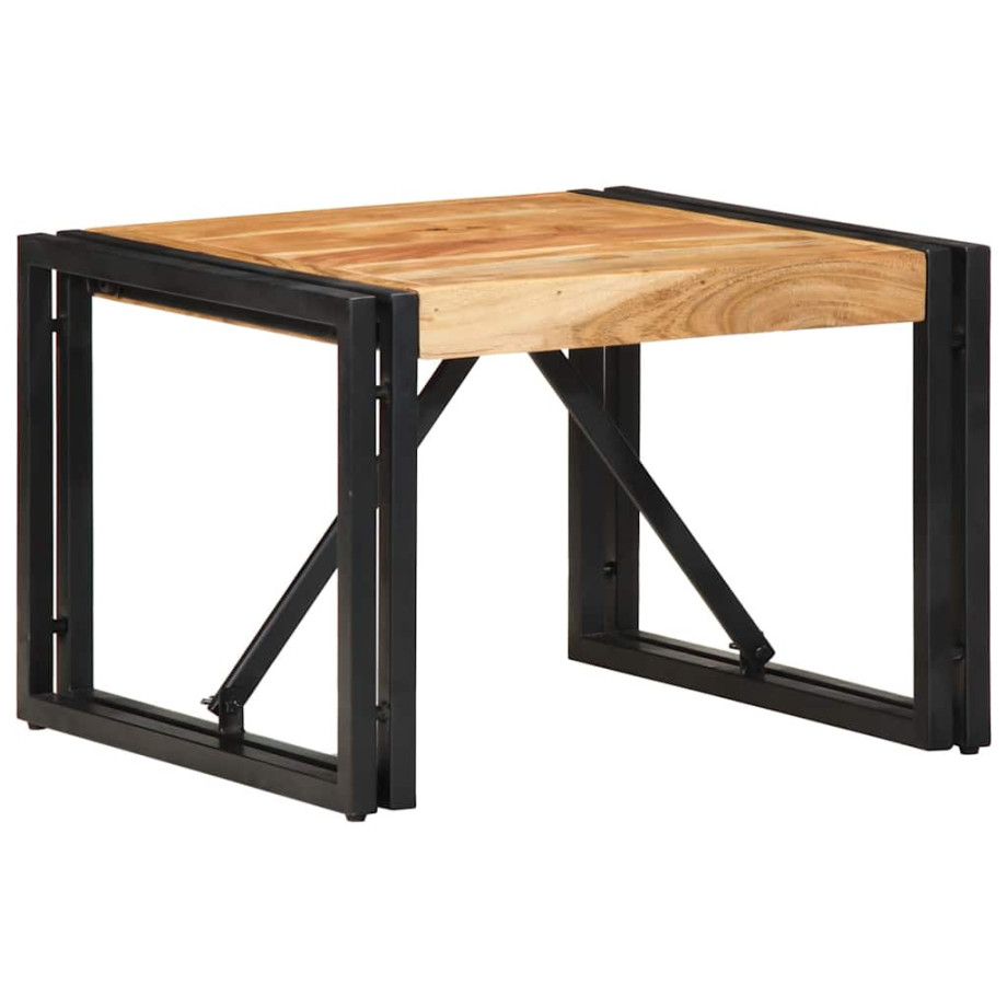 vidaXL Salontafel 50x50x35 cm massief acaciahout afbeelding 1