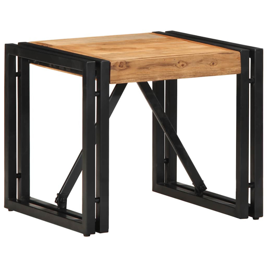 vidaXL Salontafel 40x40x35 cm massief acaciahout afbeelding 1