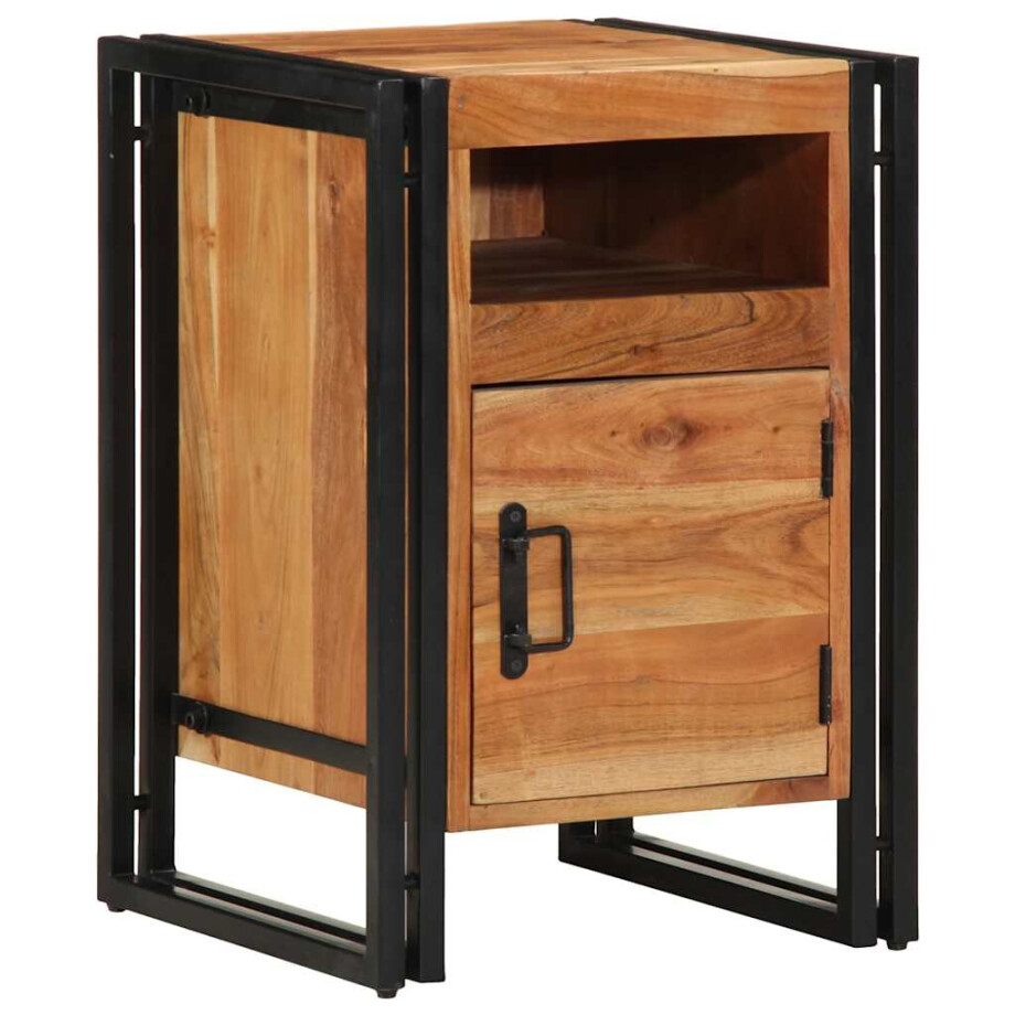 vidaXL Nachtkastje 40x40x59 cm Massief hout Acacia vidaXL Nachtkastje 40x40x59 cm Massief hout Acacia afbeelding 1